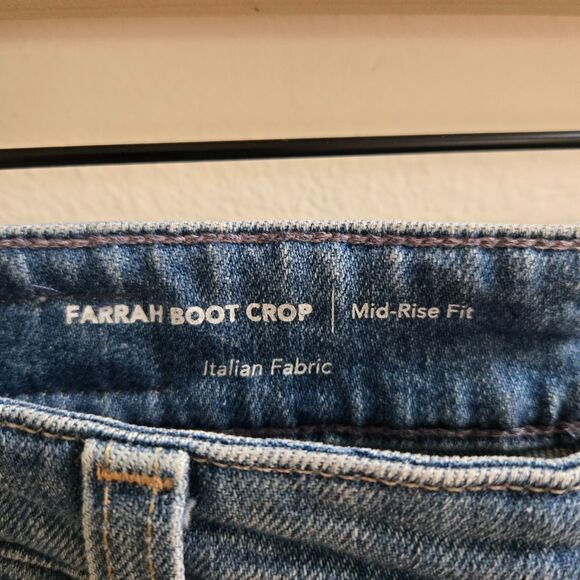AG Adriano Goldschmied NWT Farrah Boot Crop 28 Mid Rise Denim Flared 70s Western - Picture 4 of 9